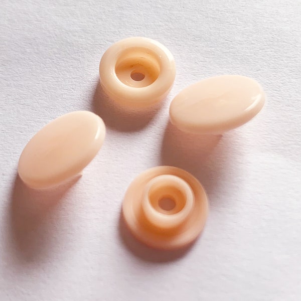 10 boutons pression rond rose saumon clair 12 mm