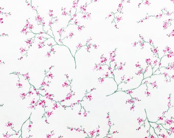 REMNANT 68 cm Hilco cotton Poplin cherry blossoms