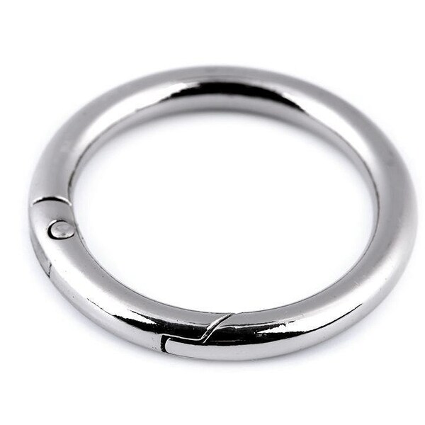 Ring Karabiner für Schlüssel / Taschen 32mm silberfarben