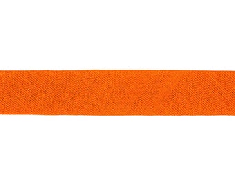 Biaisband katoen Uni oranje vanaf 1 mtr