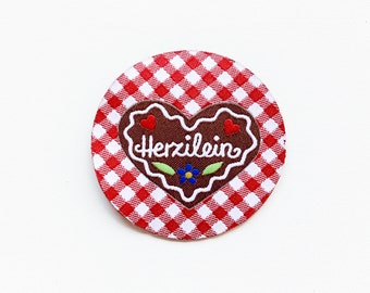 Aufnäher Herzilein Oktoberfest Bayern 5,2cm