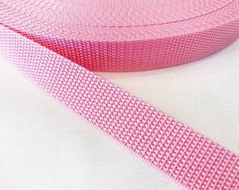 Webbing 2 cm pink from 1 m
