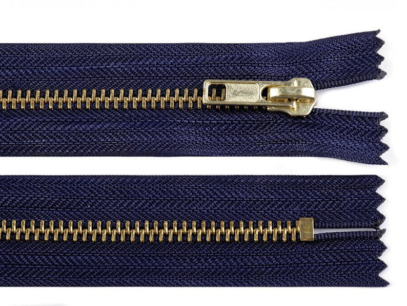 Metal Zipper Trouser Zipper 12 Cm Dark Blue 5 Mm - Etsy