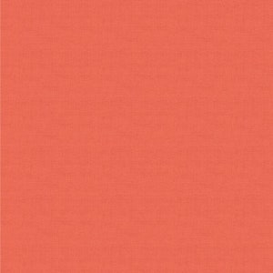 170 CM REMNANT Makower.UK Cotton Linen Texture Watermelon red orange