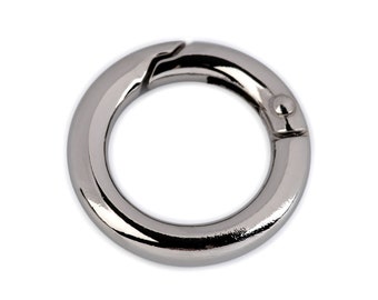 Ring carabiner for keys / bags 18 mm silver