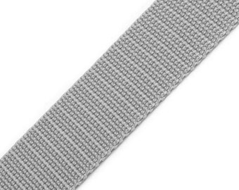 Webbing 2 cm light gray from 1 m