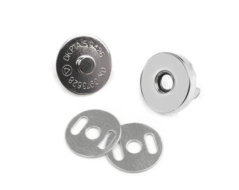 Magnetic clasp 15 mm silver