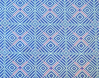REMNANT 69 cm Amy Butler Cotton Fabric Town Center blue