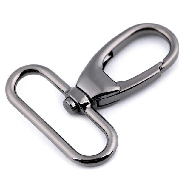 Karabiner 40mm schwarz nickel