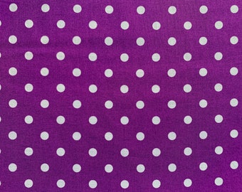 Poplin cotton dots dots purple violet