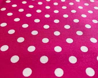 Popeline Baumwolle Dots Punkte pink