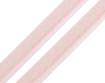 Piping tape cotton plain light pink from 1 m