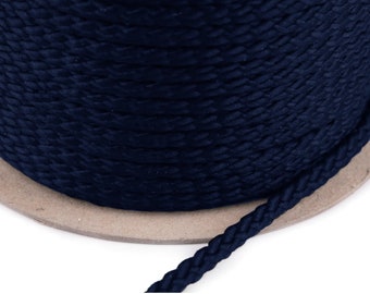 Cord 4 mm beige dark blue navy from 1 m