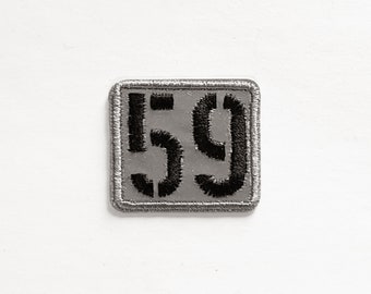 Reflective patch / iron Reflex patch number 59 grey