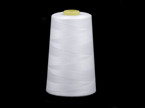 White Polyester Overlock/sewing Thread 