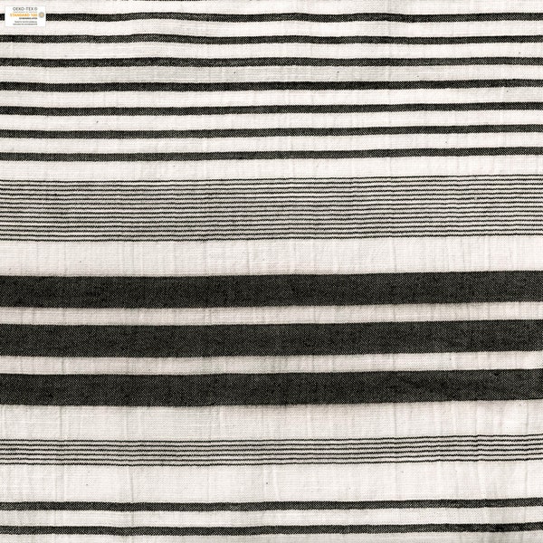 KATIA Baumwolle Crash Crincle Panama Stripes Black