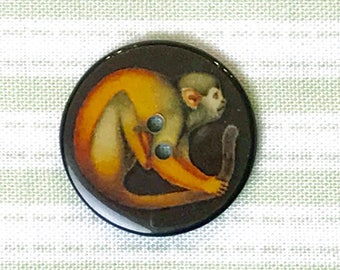 Jim Knopf resin button monkey