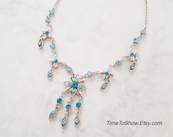 Collar de moda bohemio Art Deco con diamantes de imitación, joyería bohemia de estilo antiguo.