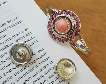 Pulsera Noosa de joyería con 3 dijes, piezas y botones magnéticos