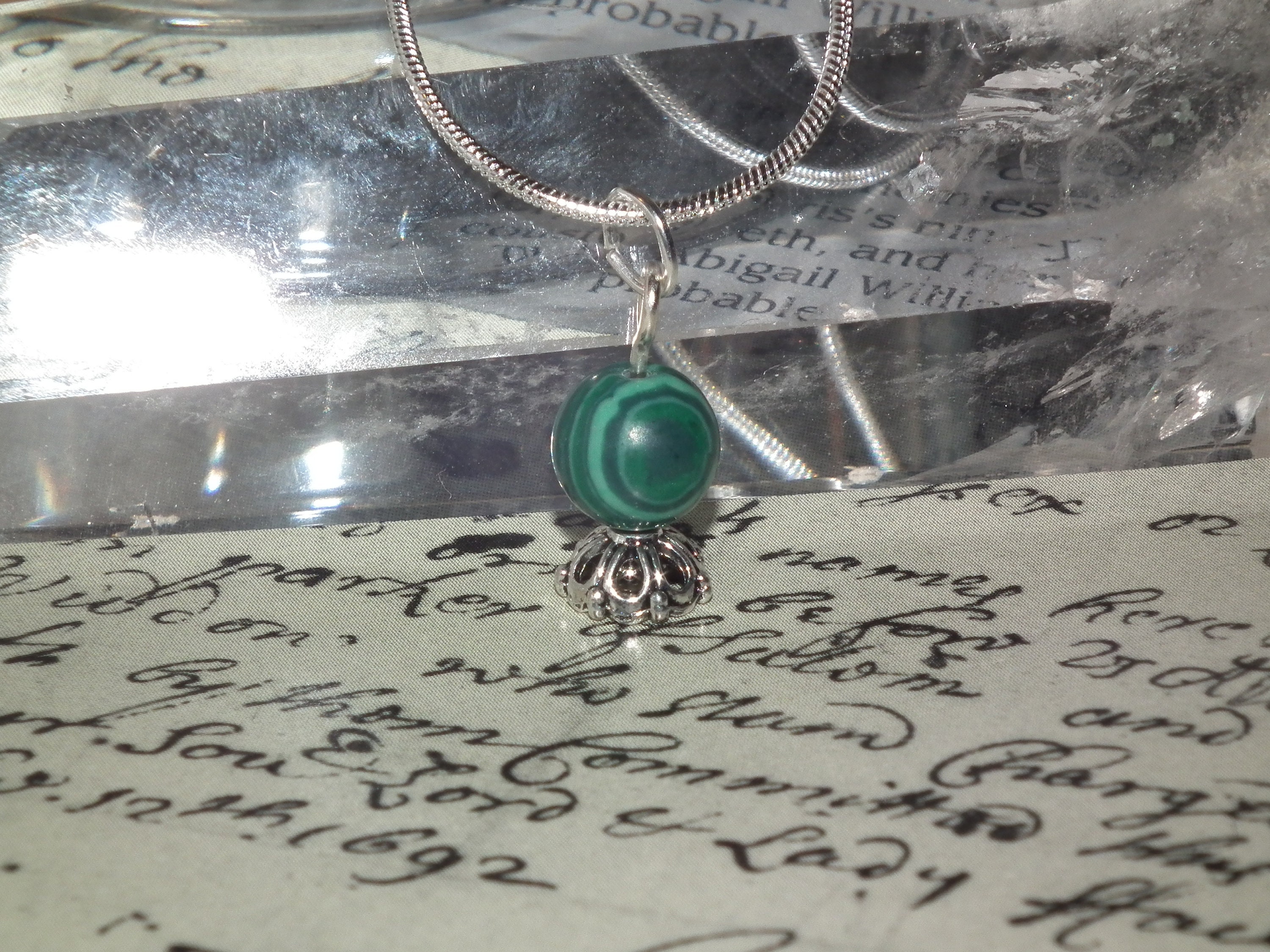 Mini Crystal Ball Necklace. Crystal Ball Bead Pendant With Etsy Canada