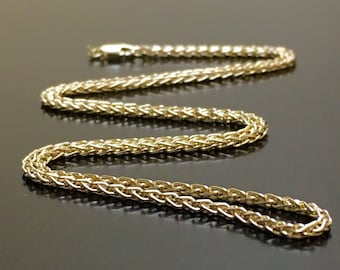 14K Yellow Gold Wheat Necklace - 14K Yellow Gold Chain - 14K Gold Wheat Chain - Yellow Gold Necklace - Yellow Gold Chain - 14K Gold Necklace