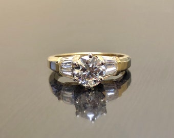 18K Yellow Gold Diamond Engagement Ring - 18K Gold Diamond Wedding Ring - Diamond 18K Gold Ring - 18K Diamond Ring - Modern Diamond Ring