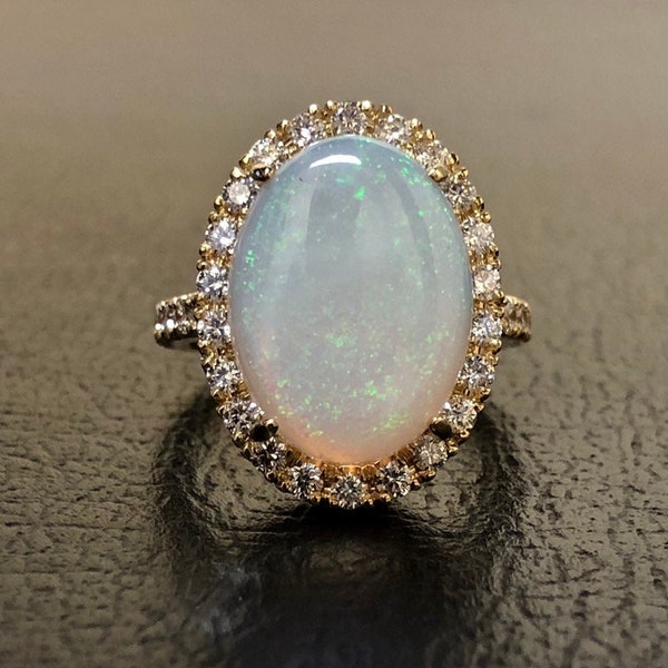 Oval Opal Ring - Etsy