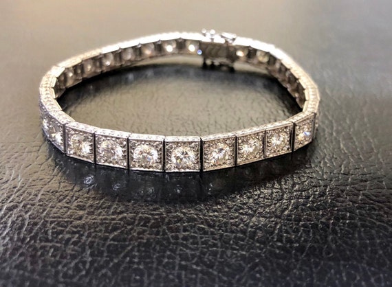 Platinum And 14.65ct Diamond Tennis Bracelet Available For Immediate Sale  At Sotheby's