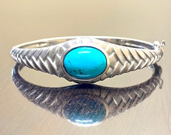 アクセサリー vintage turquoise silver925 bangle Handmade Sterling Silver Art Deco Turquoise Bangle Bracelet