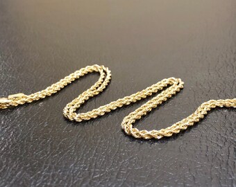 14K Yellow Gold Rope Chain - 14K Gold Rope Chain Necklace - 14K Gold Necklace - Gold Rope Necklace - 14K Necklace - Yellow Gold Necklace