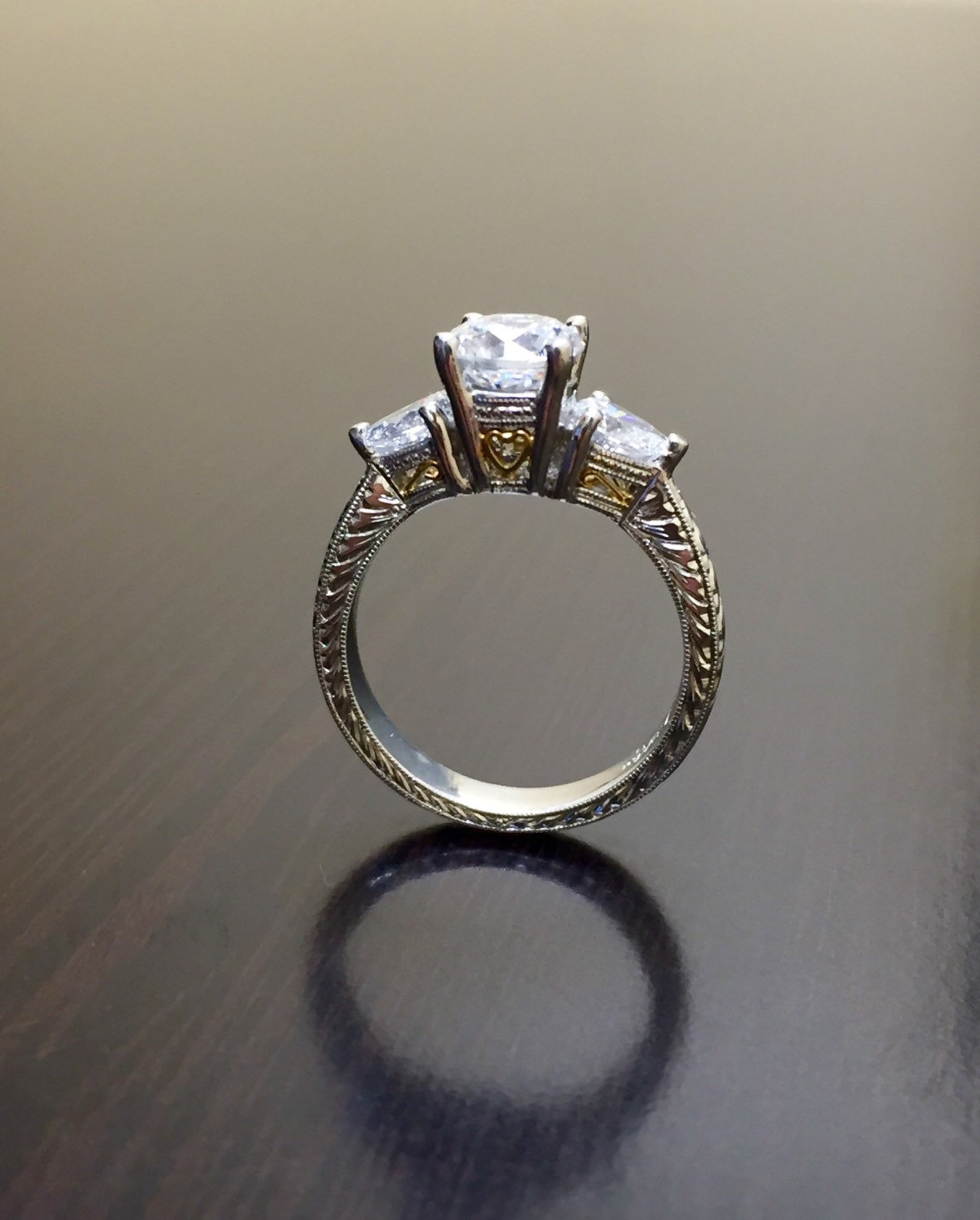 Art Deco Platinum Pear Shape Diamond Engagement Ring - Platinum Art ...