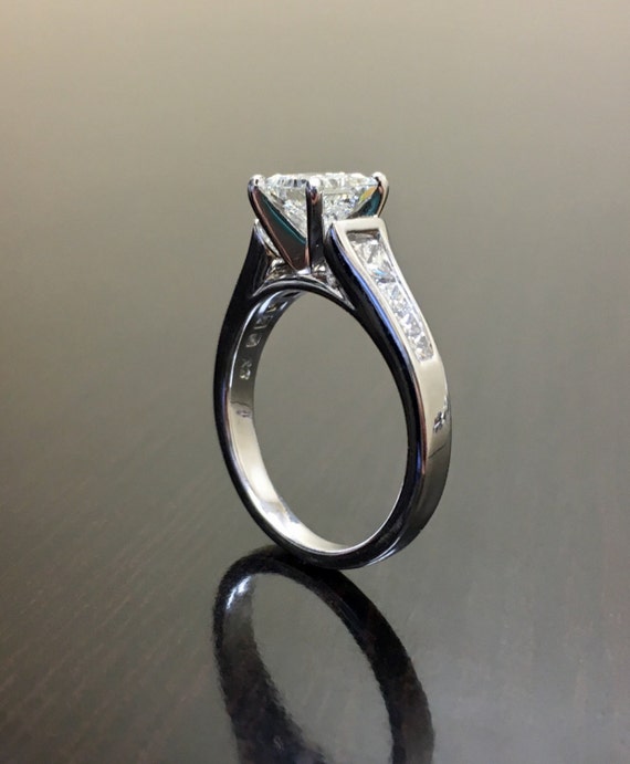 Anillo corte princesa oro blanco new arrivals