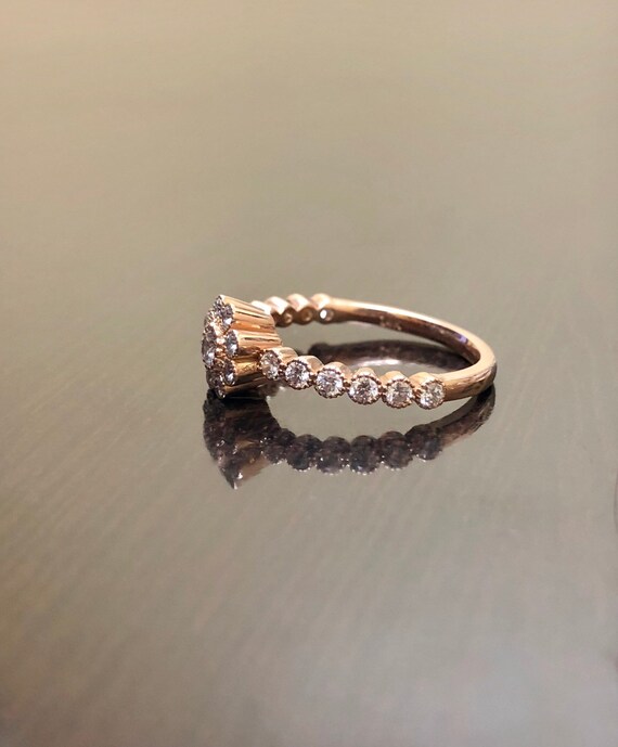 Art Deco Diamond Engagement Ring - 14K Rose Gold … - image 6