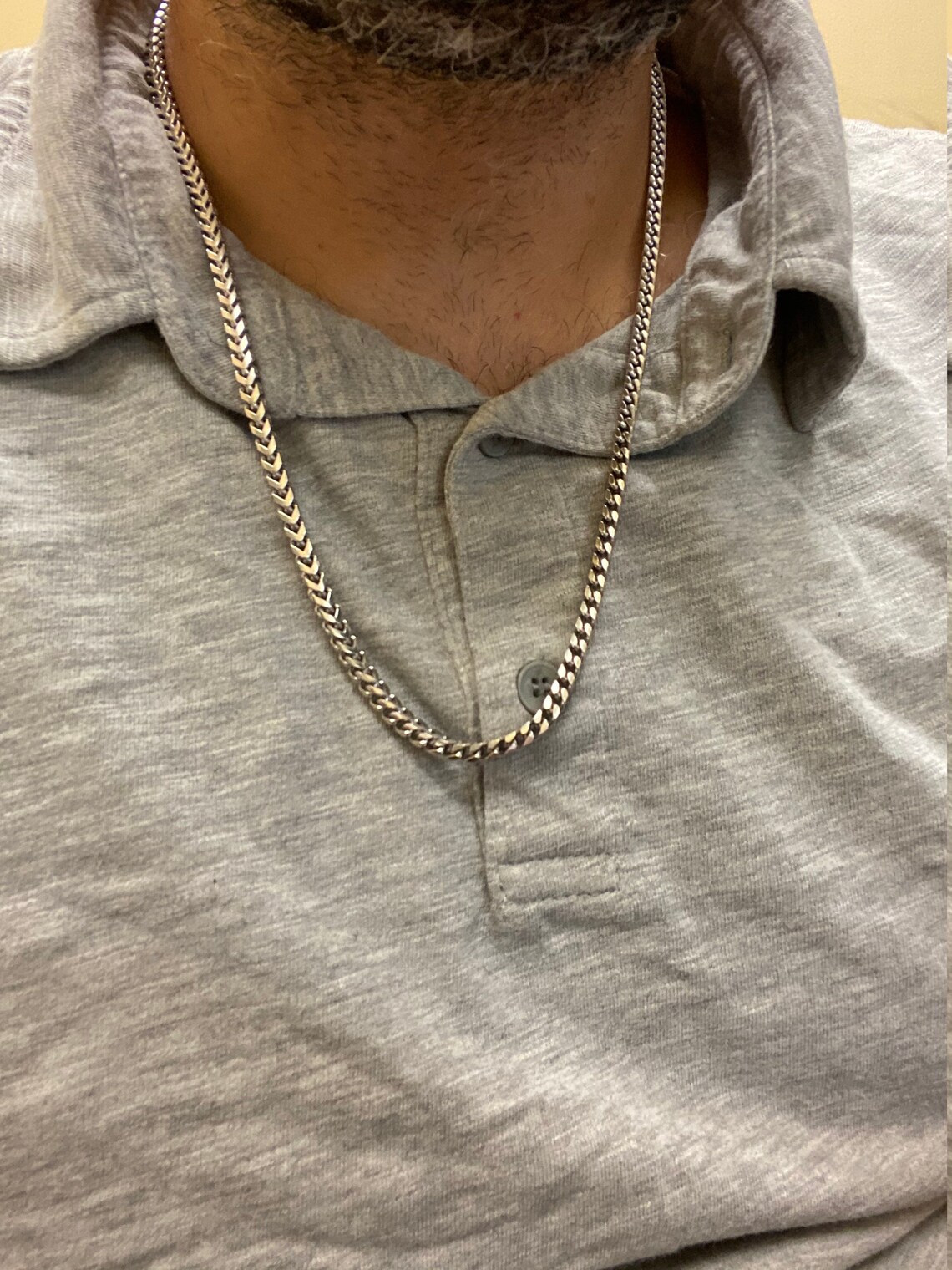 14K White Gold Franco Chain Franco White Gold Necklace 24 - Etsy