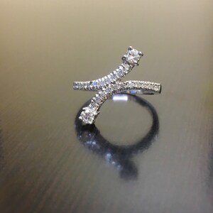 18K White Gold Diamond Engagement Ring - 18K Gold Diamond Wedding Ring - 18K Diamond Ring - Diamond Band - Wedding Band - Engagement Band