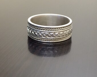 Men's Wedding Band - Men's Engagement Band - Men's Ring - Men's Band - Silver Ring - Silver Band - Men's Silver Ring - Men's Silver Band