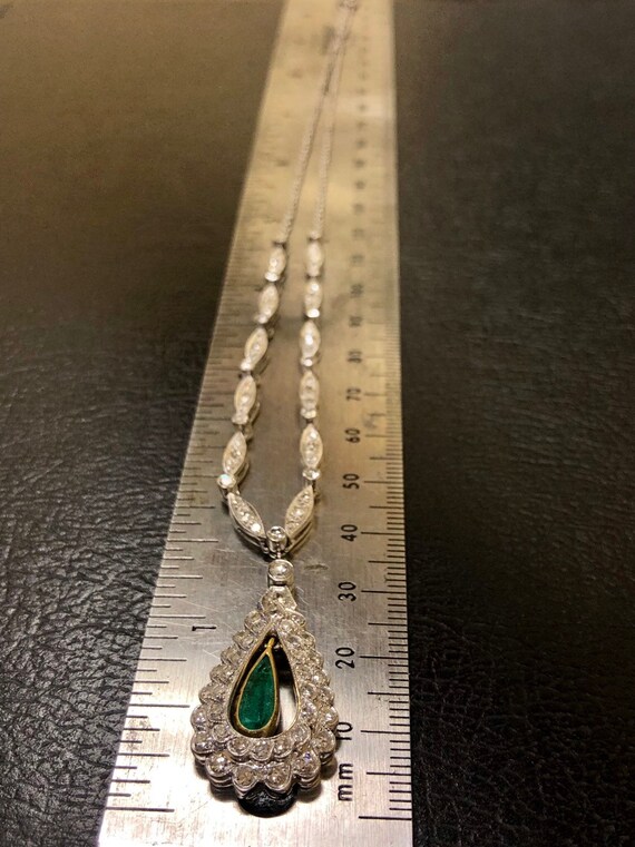 Art deco 2024 emerald necklace