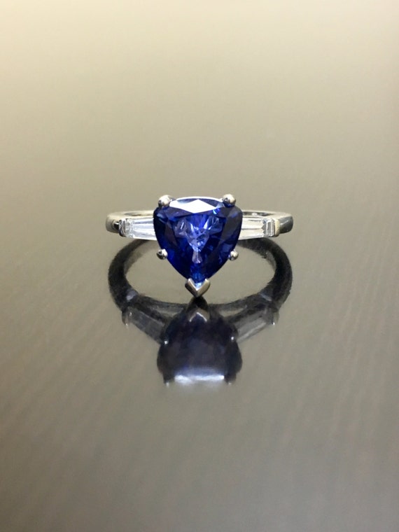 Platinum ceylon sapphire ring clearance