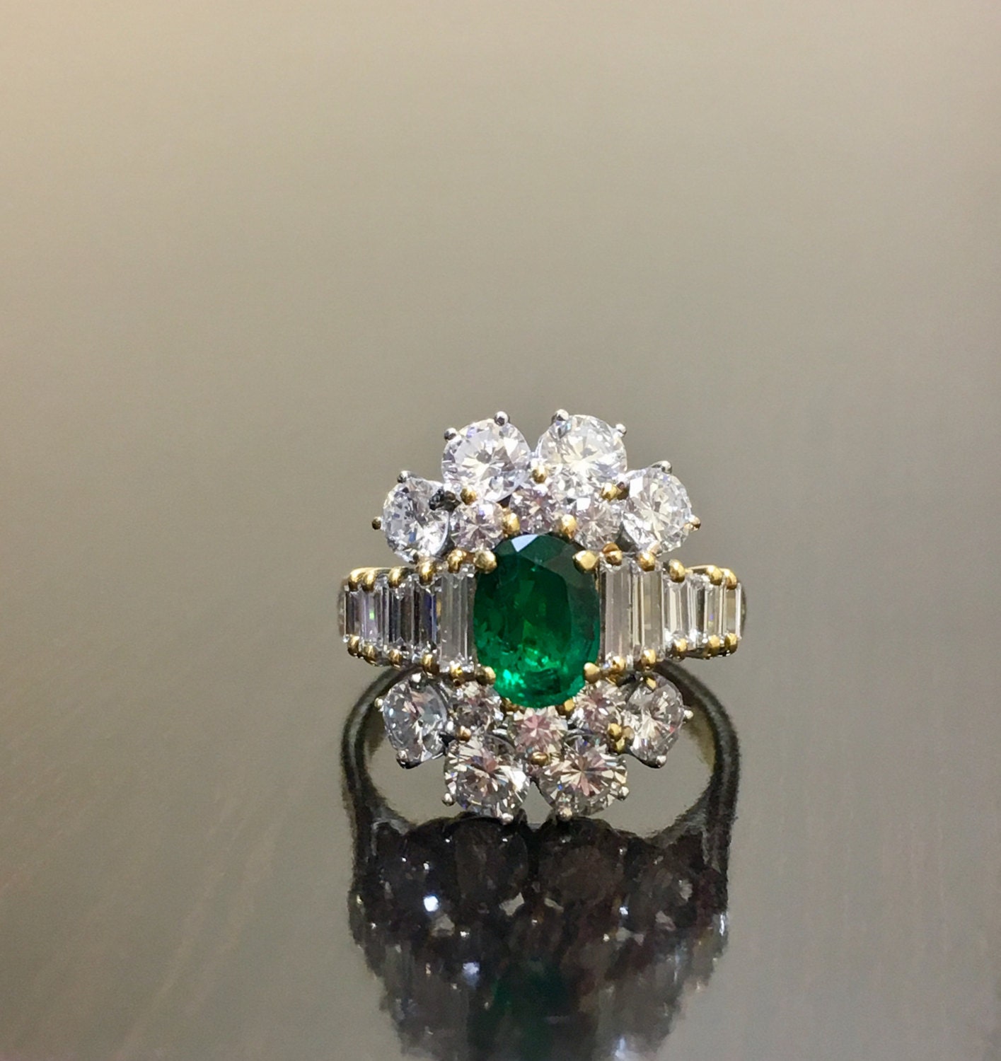Art Deco Colombian Emerald Ring