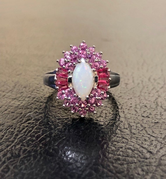 Opal pink sapphire ring best sale