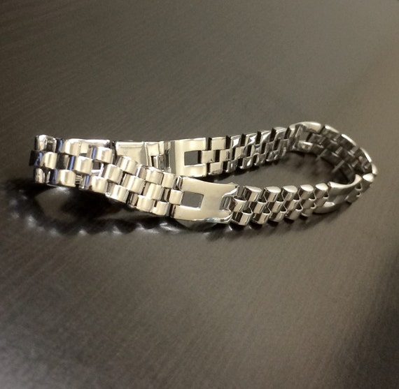 14k Rolex Bracelet 14k Tri Color Rolex Style Bracelet With CZ