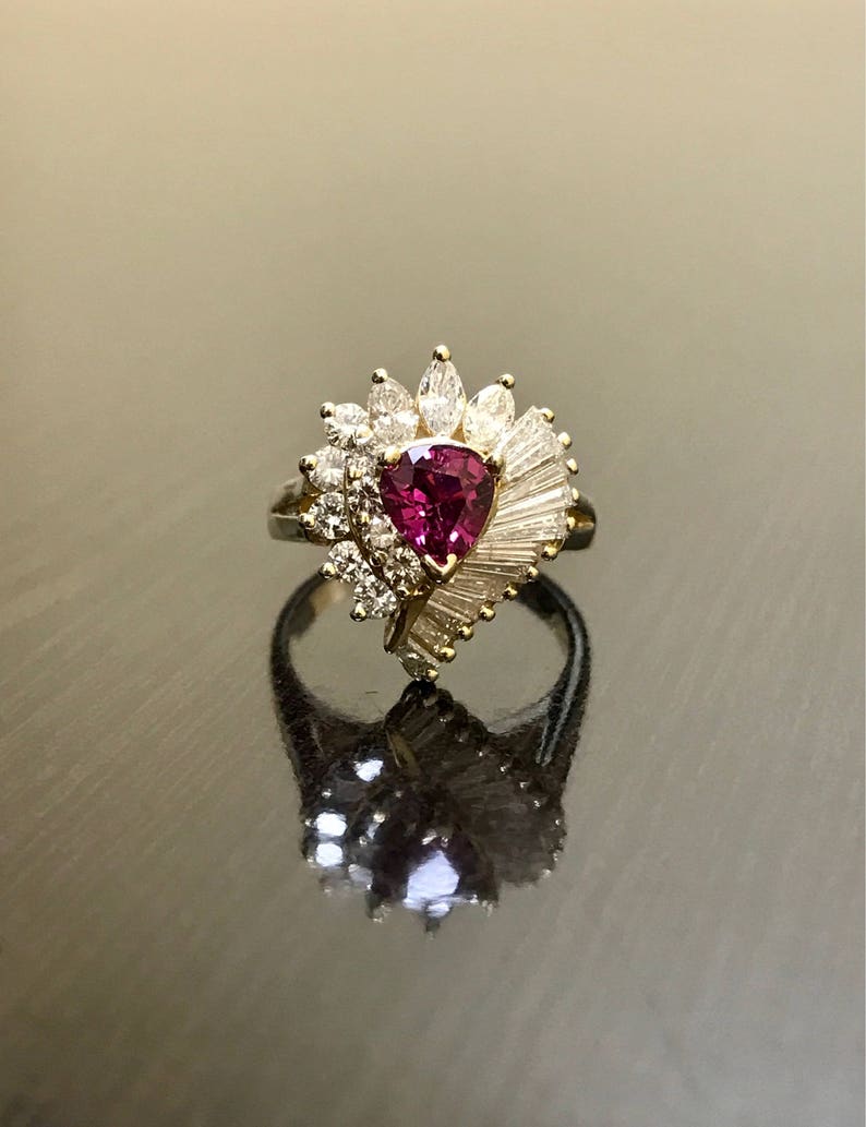 art deco ruby ring