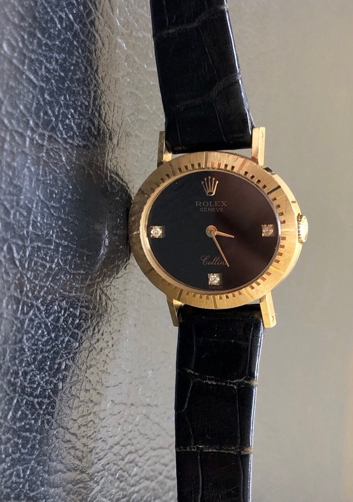 18K Yellow Gold Diamond Orchid Cellini dames Rolex | Etsy België