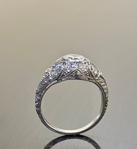 Platinum Old European Cut Diamond Engagement Ring… - image 5