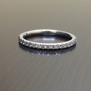 Platinum Diamond Engagement Band - Diamond Platinum Wedding Band - Platinum Band - Platinum Ring - Diamond Ring - Platinum Pave Band