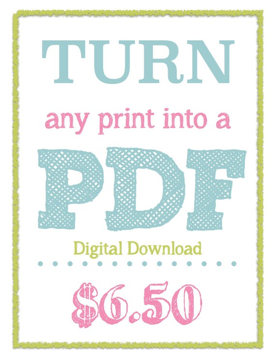 Items similar to Prints PDF Prints Personal Prints Custom
