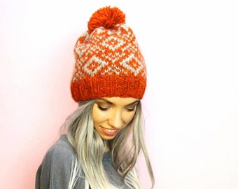 PDF Knitting Pattern Beanie Hat Pattern Alafoss Lopi | Etsy