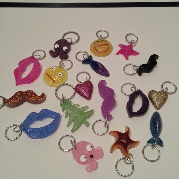 Glitter Resin Key chains