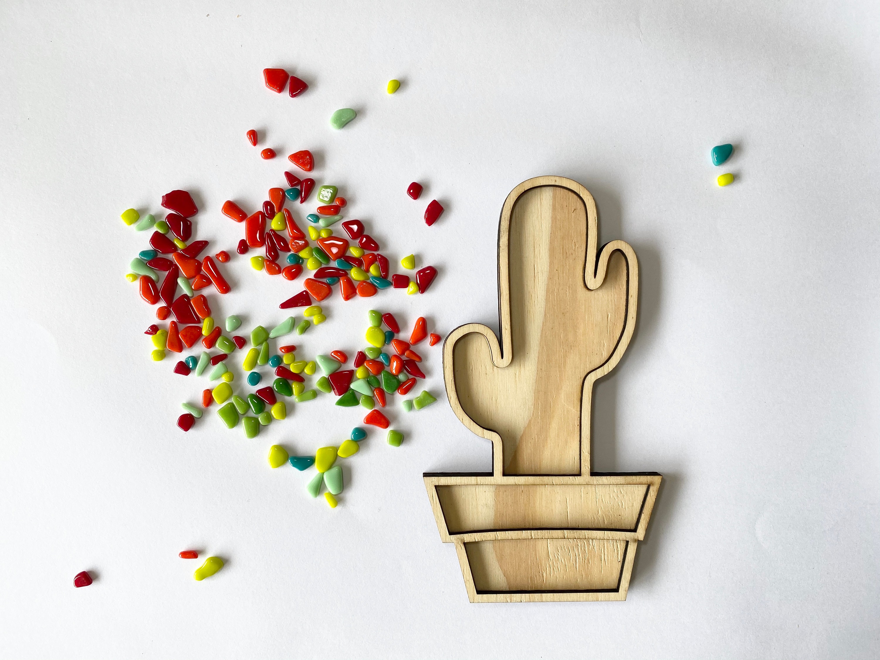 Cactus Glass Mosaic Kit Etsy