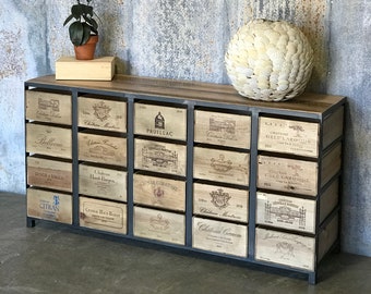 Credenza Console FRENCH WINE BOX Reclaimed Wood | Dresser Custom Made Furniture